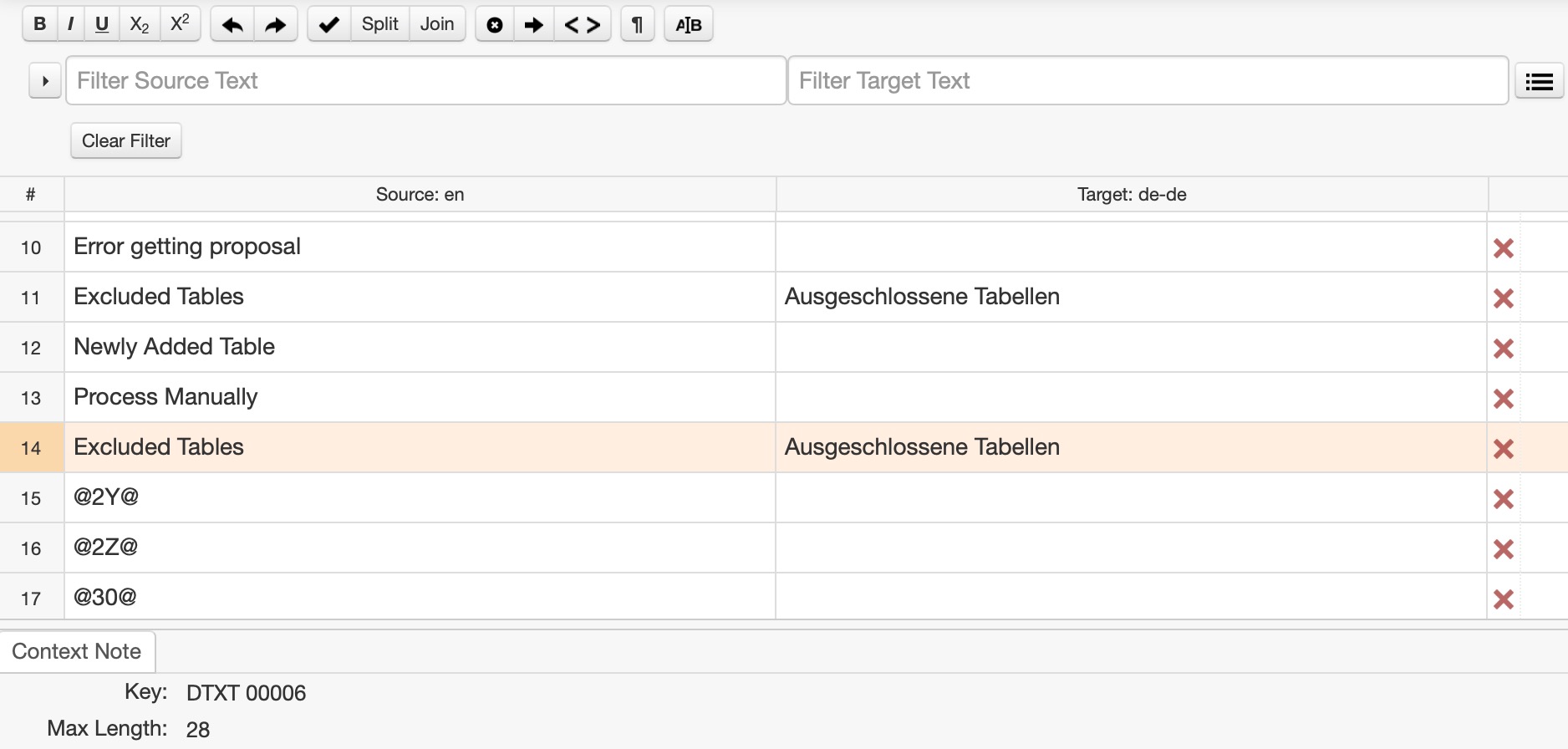 Die Arbeitsumgebung in Memsource.