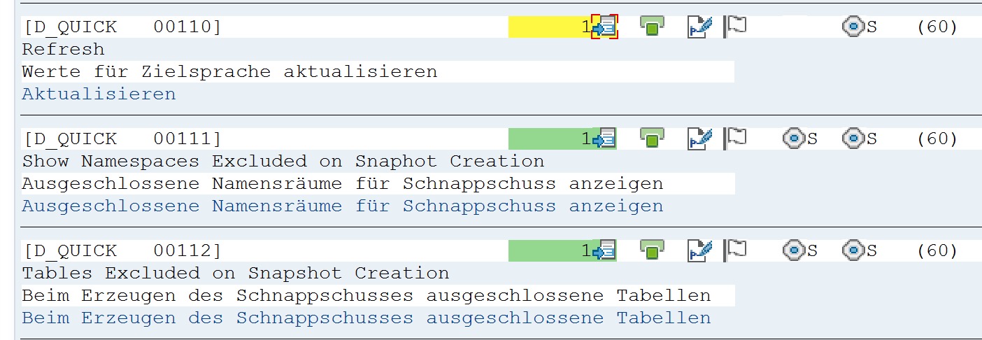 Transaction SE63's short text editor.