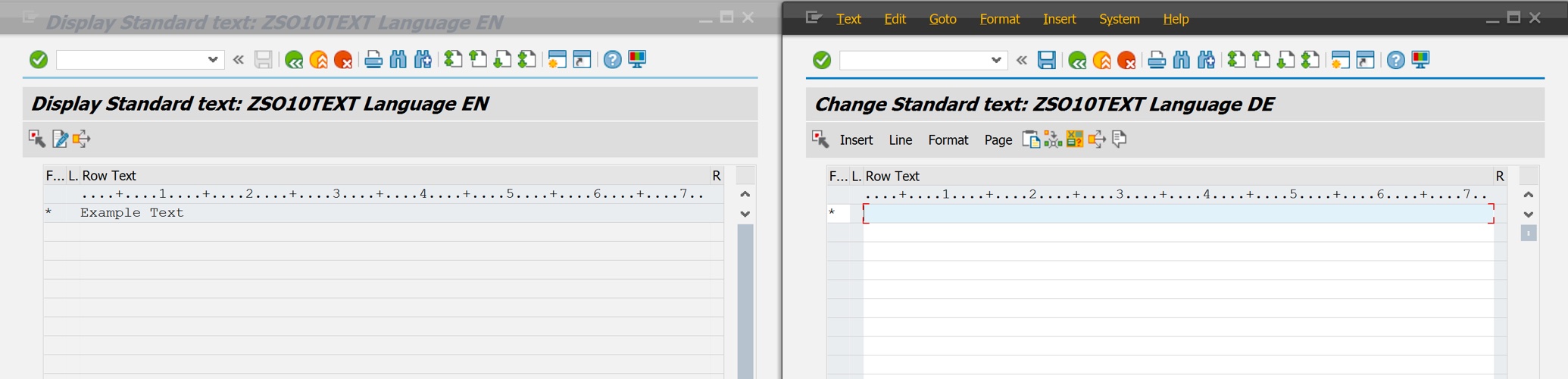 The translation environment for standard texts.